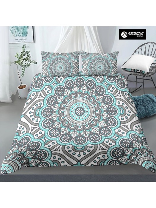 Set Copri Piumone Federe Copripiumino Etnico Mandala Duvet Cover BED0122